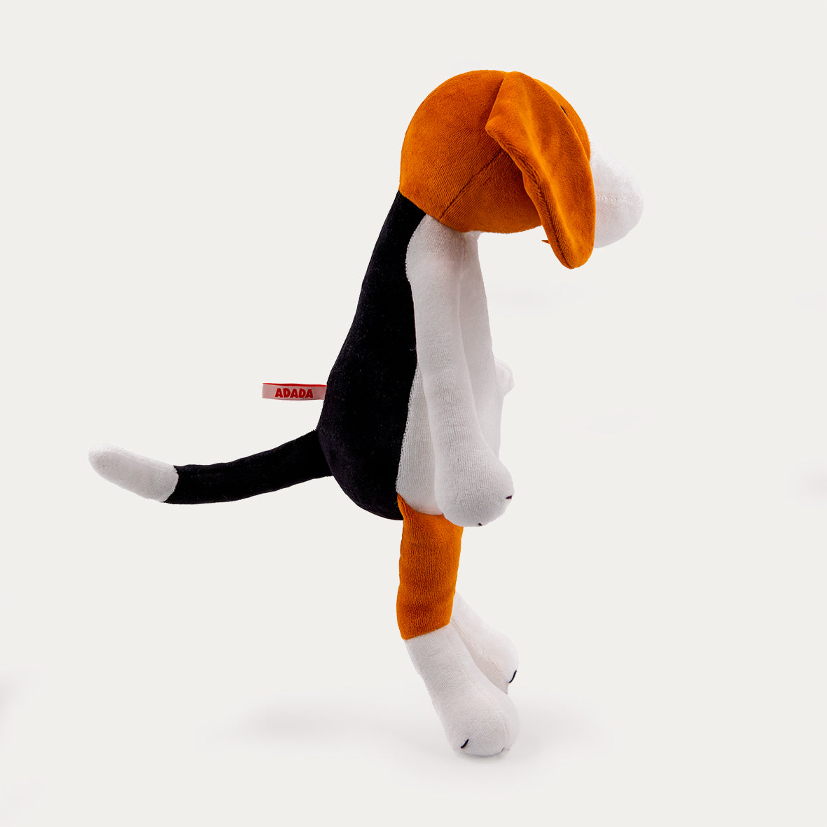 Stuffed beagle plush Barry, alternate side profile