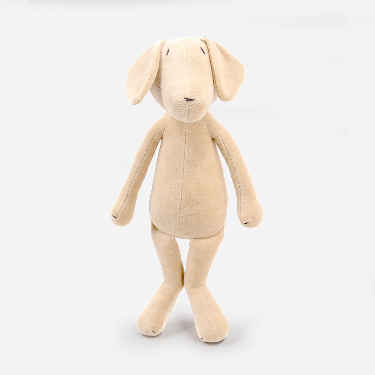 Max the stuffed labrador plush, black, standing view