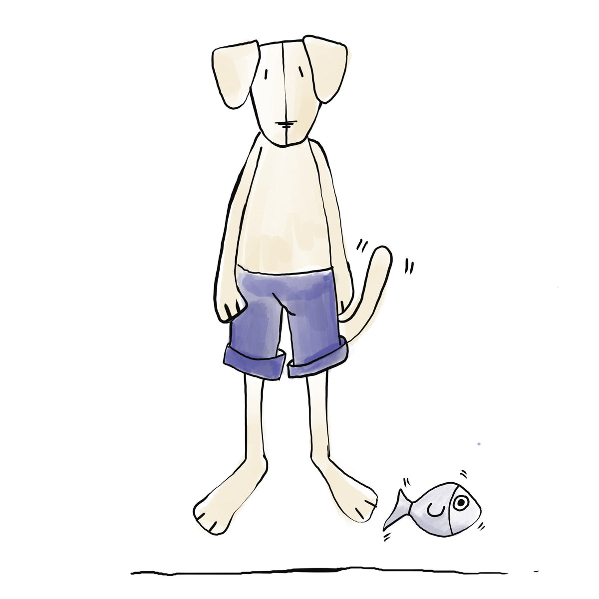 Max the stuffed labrador plush, lifestyle photo