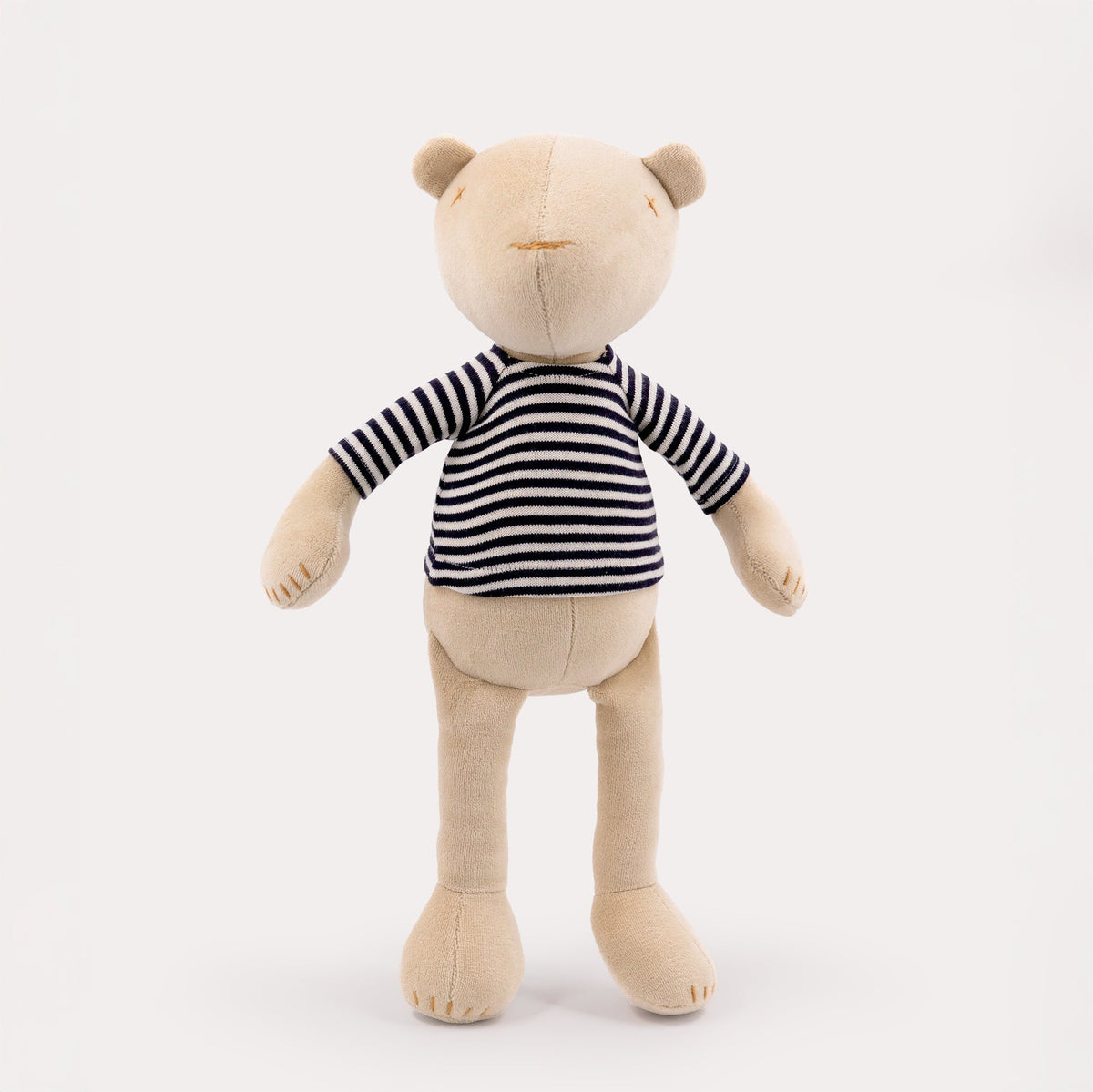 Stuffed teddy bear plush Jermaine, beige, close-up detail