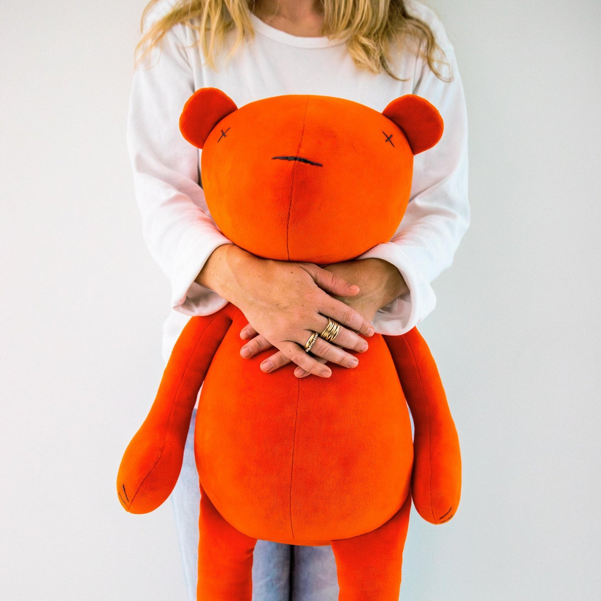 Stuffed teddy bear plush Jermaine, XXL size, front view