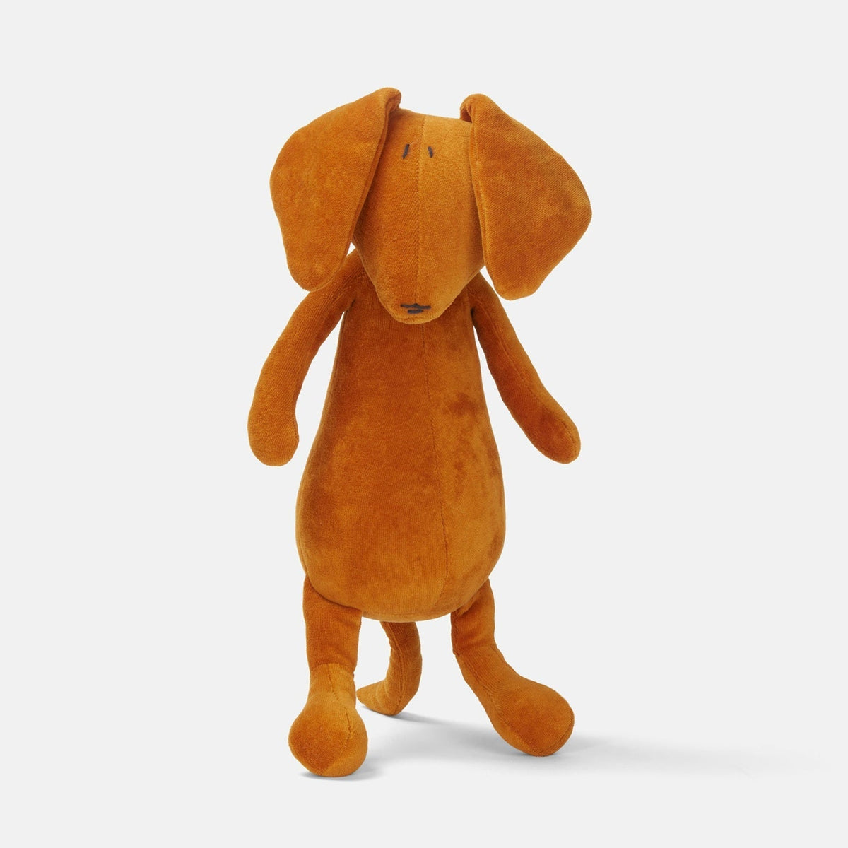 Scott the stuffed dachshund plush, tobacco brown, no accessories