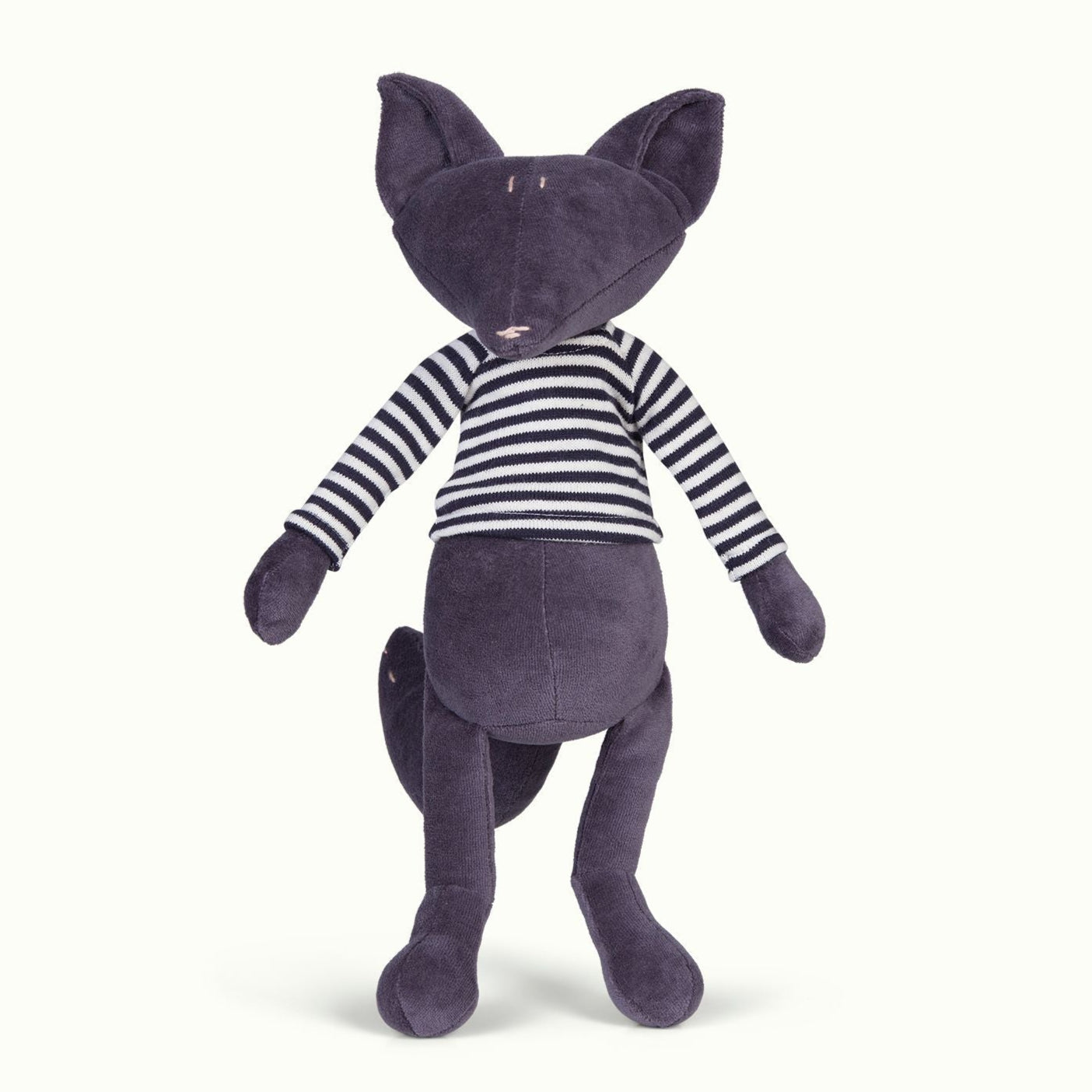 Arthus, le renard - grand - ADADA Bleu nuit Avec Marinière